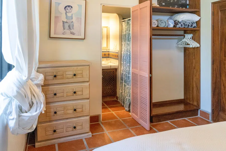 Built-in closet opens directly toward the casita bathroom.